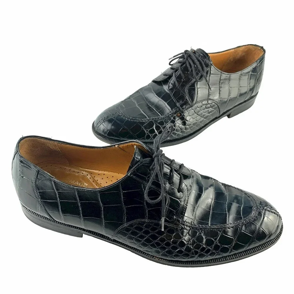 CHURCH’S Prima Classe‎ Handmade Alligator Skin Split Toe Oxford